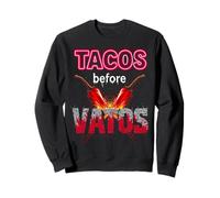 Tacos Before Vatos Funny Fiesta Latina Womens Top Sweatshirt