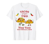 Tacos for Two Due February 2026 Pregnancy Announcement T-Shirt