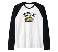 Tacos Love Everyone Rainbow Pride Cute LGBTQ Foodie Raglan Baseball Tee
