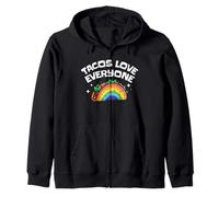 Tacos Love Everyone Rainbow Pride Cute LGBTQ Foodie Zip Hoodie