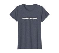 Tacos Over Everything T-Shirt, Women, Heather Blue, XXL