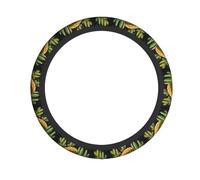 Tacos Printed Steering Wheel Cover Elastic Stretch Car Wheel Wrap Breathable Non-Slip Steering Wheel Protector for Car Truck SUV