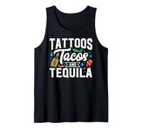 Tacos Tattoos Tequila Funny Mexican Food Street Taco Tank Top