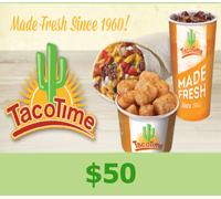 TacoTime® $50 Gift Card US