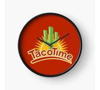 (TacoTime Resto=5057) Wall Clock 12 Inch Funny Mantel & Tabletop Art Decor for Home Bedroom Office