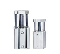 TACQ12/16/20/25/32/40/50/63mm Bore 40/50/60mm Stroke Thin Pneumatic Air Cylinder Three-Axis-Rod 1Pcs(Stroke 60mm,TACQ32 (Bore 32mm))