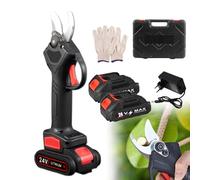 TacSaw Power Shears, Upgraded Electric Pruning Shears Cordless Power Pruner, 1.2" Cutting Diameter Branch Cutter for Gardening, Trees, Yard, Lawn, Through Every Cut with Ease (1Pcs Batteries, 24V)