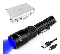 TactEagle 365nm UV Flashlight Industrial Grade, UVA-T7 Blacklight Flashlight for NDT (Non-Destructive Testing), UV Resin Curing, A/C Leak Detection, Rock Hunting, Pet Urine Detector