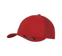 Tactel Mesh Panel Baseball Cap Flexfit Red L/XL