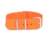 Tactfulw 12mm 14mm 16mm 18mm 20mm 22mm NATO Waterproof Nylon Strap Watch Band Nylon Braid, Orange, 12mm