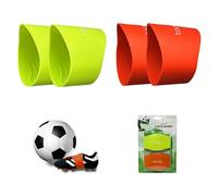 Tactia Soccer Lace Bands Youth - Premium Silicone - Lace Covers for Soccer Cleats, Soccer Shoe Lace Bands (2 Pairs), Green & Red