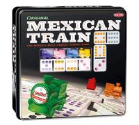 Tactic - 54005 - Mexican Train - 91 Dominoes - 8 Players - Metal Box (assorted)