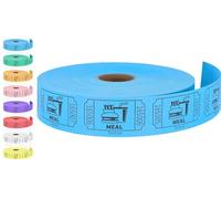 Tacticai 1000 Raffle Tickets, Meal, Blue (1 of 8 Colors), Single Roll, Ticket for Events, Food, Class Reward, Fundraiser & Prizes