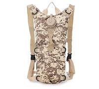 Tactical 3L Bladder Water Bag Camel Backpack for Hiking Outdoor Camping Military Portable Hydration Packs Hiking Pouch Water Bag (Desert Digital)