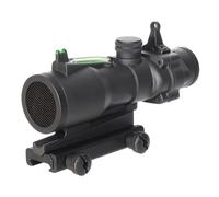 Tactical 4x32 Rifle Scope Real Fiber Optics, Red/Green Dot Illumination Reflex Sight, Hunting Riflescopes, with OD Mount, Fit 20mm Picatinny Weaver Rail