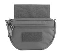 Tactical Abdominal Drop Dump Bag Pouch Mag Pack Utility Tool Bags Dangler Pouch for Airsoft Hunting Vest Plate Carrier(Grey)