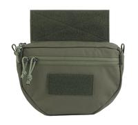 Tactical Abdominal Drop Dump Bag Pouch Mag Pack Utility Tool Bags Dangler Pouch for Airsoft Hunting Vest Plate Carrier(Green)