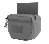 Tactical Abdominal Drop Dump Bag Pouch Mag Pack Utility Tool Bags Dangler Pouch for Airsoft Hunting Vest Plate Carrier(Grey)
