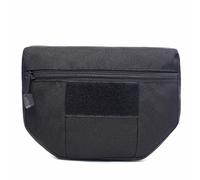 Tactical Abdominal Pouch - Compatible with AVS/JPC/CPC Vest, EDC Multi-Functional Storage Bag for Belly Gear & Small Items(Black)