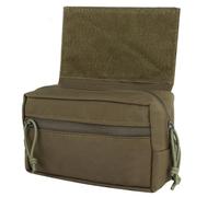 Tactical Action Pouch Dangler Pouch Molle Utility Tool Organizer Pouch Admin Dump Pouch with Hook and Loop Panel(Green)
