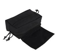 Tactical Action Pouch Dangler Pouch Molle Utility Tool Organizer Pouch Admin Dump Pouch with Hook and Loop Panel(Black)