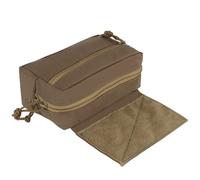 Tactical Action Pouch Dangler Pouch Molle Utility Tool Organizer Pouch Admin Dump Pouch with Hook and Loop Panel(Brown)