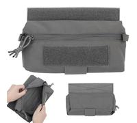 Tactical Admin Drop Pouch Underbelly Storage Bag Utility Tool Organizer With Tourniquet Storage Ring For Tactical Airsoft Vest(Gray)