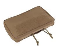 Tactical Admin Pouch Molle Attachment, GP Pouch with Two Way Zipper Closure, Slim EDC Utility Pouch for Hunting Vest or Hiking Backpack(Brown)