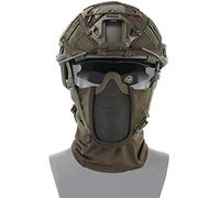 Tactical Air Gun Paintball PJ Helmet With Helmet Cover, Foldable Balaclava Mesh Mask Full Face Mask And Tactical Goggles