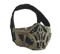 Tactical Airsoft Half Face Mask Silicone Breathable Halloween Mesh CS Gear(CP)