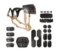 Tactical Airsoft Helmet Pads, Liner Suspension Kit + Pads M/L, Compatible with FAST Helmet(Brown,L)