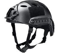 Tactical Airsoft Paintball Fast Helmet, With NVG Mount and Side Rail, CS Cosplay Tactical Gear Black helmet
