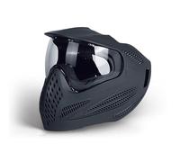 Tactical Airsoft Paintball Mask with Goggles Full Face Mask for Hunting Cycling Cs Game Cosplay Halloween (Black-Clear Lens)