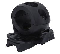 Tactical Airsoft Quick Release Flashlight Clamp Fit FAST Helmet Rail Portable Plastic Torch Mount Bracket (Black)