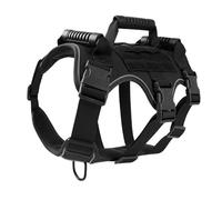 Tactical Anti Pull Dog Harness, Adjustable Breathable Pet Vest Harness, No Pull Dog Harness with Neck Release Buckle, Reflective Harness for Small, Medium, Large Dogs (XL)