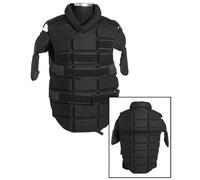 TACTICAL ANTI-RIOT BODY CHEST PROTECTION JACKET POLICE SECURITY AIRSOFT BLACK