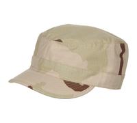 TACTICAL BDU FIELD CAP ARMY PATROL HAT RIPSTOP COTTON 3-COLOUR DESERT CAMO S-XXL