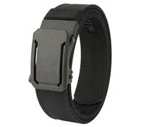 Tactical Belt for Men Heavy Duty Double-Layer Nylon Webbing Belt 38mm Wide with Quick-Release Automatic Buckle Reinforced Outdoor Work Belt for Hiking and Everyday Wear (black)