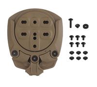 Tactical Belt Holster Adapter Quick Attachment System, Drop Leg Platform 360 Degree Revolve Locking Modular Holster Adapter Base Accessories(Brown)