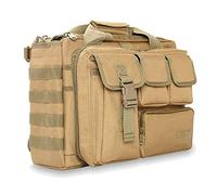 Tactical Briefcase, tactical computer bag 14.1" 15.6 In Men's Military Laptop Messenger Multifunction Briefcase for Men, Khaki-15.6 Inch
