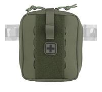 Tactical Camo IFAK Pouch, MOLLE Medical Organizer with Elastic Storage Board, Front Tool Slots and Rear Shear Pocket, Attaches to Vest, Belt or Backpack(Green)