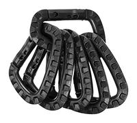 Tactical Carabiner Keychain 6 Pack - Durable Plastic Carabiners - Lightweight Spring Snap Gear - Utility Hooks for Backpacks, Buckles, Hanging Gear, and Outdoor Recreation