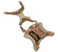 Tactical Cat Harness and Leash Adjustable Escape Proof Vest Khaki