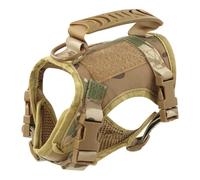Tactical Cat Harness Leash for Walking Escape Proof Adjustable Kitten Vest with Patch for Military Service Small Dog Training,Camouflage Harness