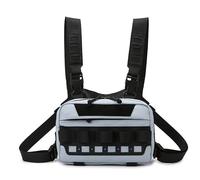 Tactical Chest Bag for Fishing & Outdoor - Durable Water-Resistant Chest Pack with Adjustable Straps, Multi-Pocket Design for Fly Fishing, Hiking, Cycling (Grey)
