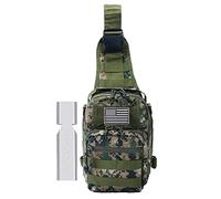Tactical Chest Bag Molle Chest Sling Pack Backpack Crossbody Bag for Outdoors Daily Use,E