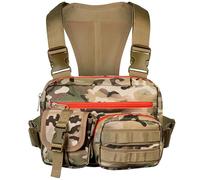 Tactical Chest Pack For Men - Rig - Hunt - Fish - EDC Workouts and Sport, Dessert Camouflage, M, Chest Pack