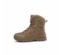 Tactical Combat Boots for Men, Lightweight Breathable Mid-Top Lace Up Work Army Boots, Non-Slip Waterproof Hiking Boots, for Combat Army Safety Boots (Color : Yellow, Size : 8 UK)
