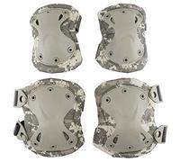 Tactical Combat Knee & Elbow Protective Pads Set for Outdoor CS Paintball Game Cycling Safety Skateboarding Gear Skates Knee Protection Guard Pads (ACU)
