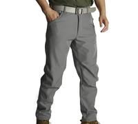 Tactical Combat Trousers Men,Waterproof Windproof Outdoor Training Work Pants,Fleece Lined Elastic Waistband Multi-Pocket Cargo Trouser for Hiking Camping Military Autumn Winter Mens Bottoms S-3XL